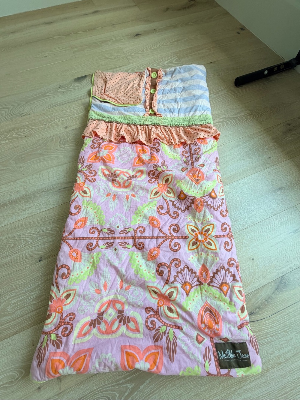 Matilda Jane Pastel Floral Sleeping Sack in Pink, Orange & Green